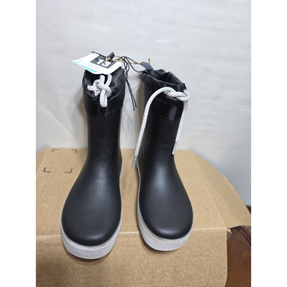 Western Chief Element Waterproof Rain Boots Kids Size 13 Black Fleece Lined NWT